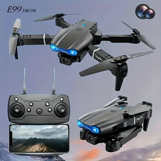 Black Remote Control Drone Dual Camera Aerial Recording, One Key Take Off And Landing, One Key Return WlFl Connection Aerial Four-axis Flyer, Christmas, Thanksgiving Gift