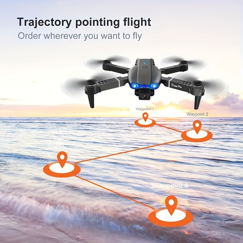 Black Remote Control Drone Dual Camera Aerial Recording, One Key Take Off And Landing, One Key Return WlFl Connection Aerial Four-axis Flyer, Christmas, Thanksgiving Gift