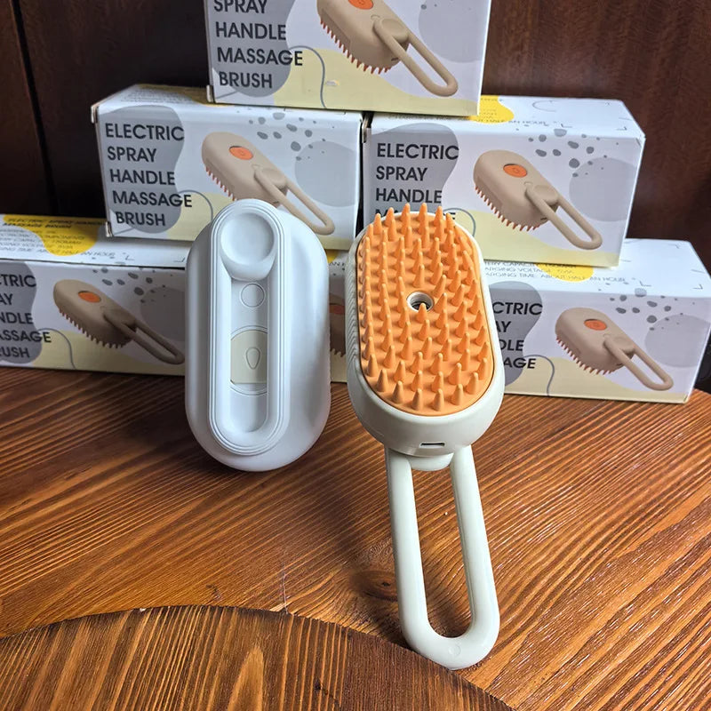 Cat Steam Brush Dog Grooming Comb Pet Hair Remover Steamy Brush Electric Spray Water Puppy Comb Soft Silicone Wet Cat Brush