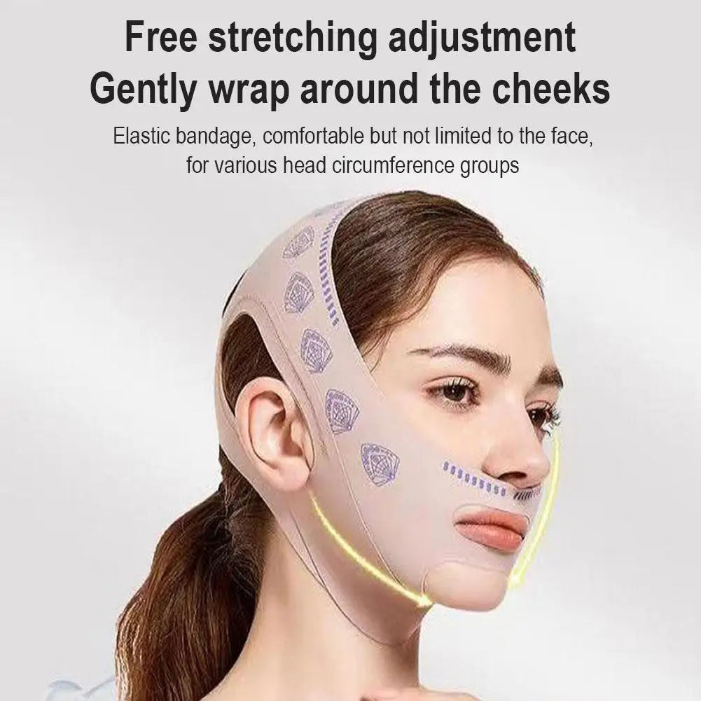 Double-deck Face Slimming Bandage Face Lifting Belt V Line Face Shaper Cheek Chin Lift UP Strap Anti Wrinkle Facial Band Beauty