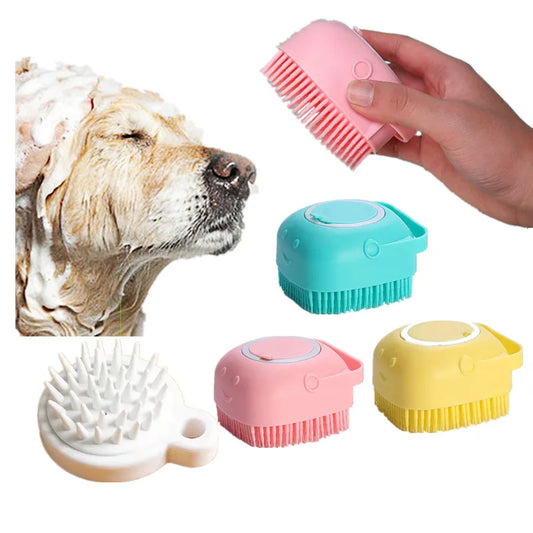 Pet Dog Cat Massage Silicone Bath Filling Liquid Rubbing Back Towel Bath Shampoo  YJ056