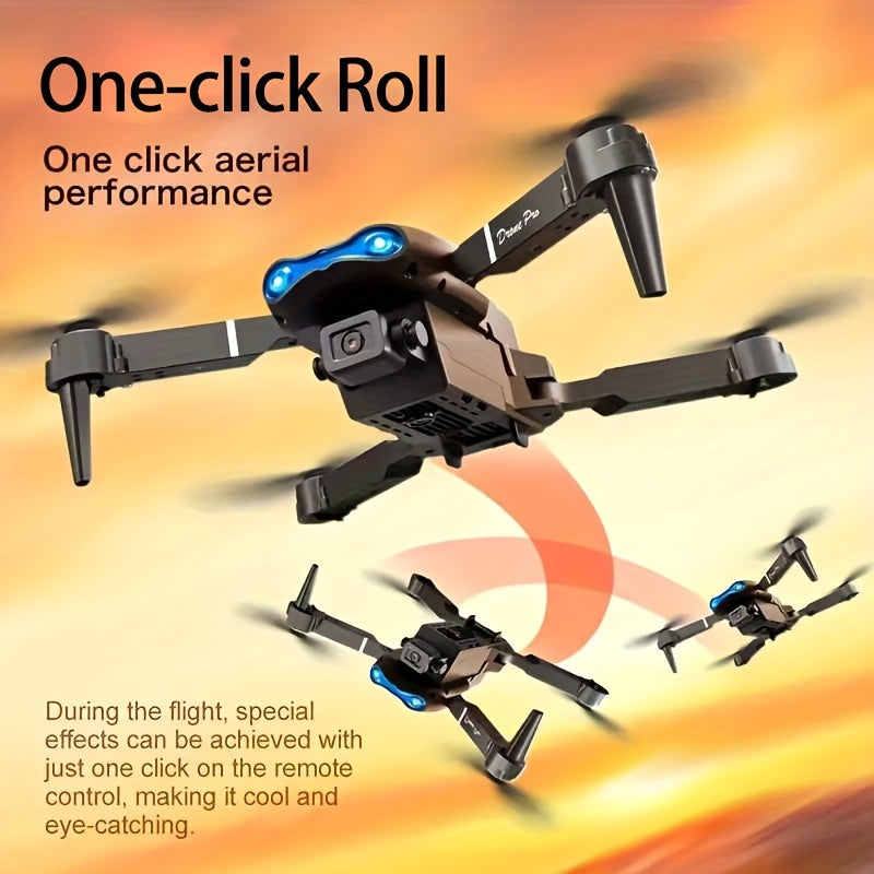 Black Remote Control Drone Dual Camera Aerial Recording, One Key Take Off And Landing, One Key Return WlFl Connection Aerial Four-axis Flyer, Christmas, Thanksgiving Gift