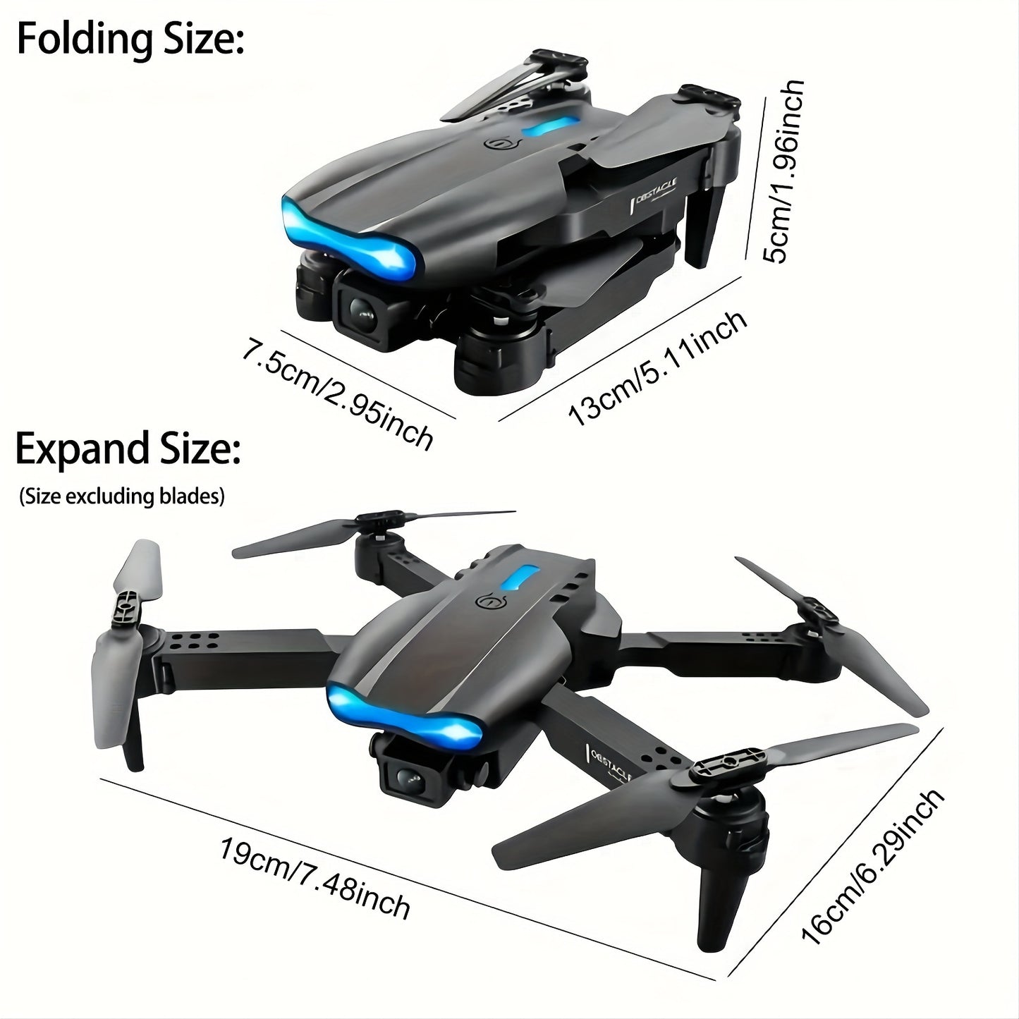 Black Remote Control Drone Dual Camera Aerial Recording, One Key Take Off And Landing, One Key Return WlFl Connection Aerial Four-axis Flyer, Christmas, Thanksgiving Gift